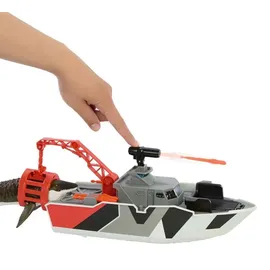 Jurassic World Rettungsboot mit Mosasaurus & Jeep Set 32 cm