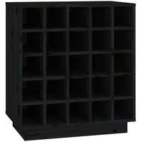 vidaXL Weinregal 55,5 x 34 x 61 cm Schwarz