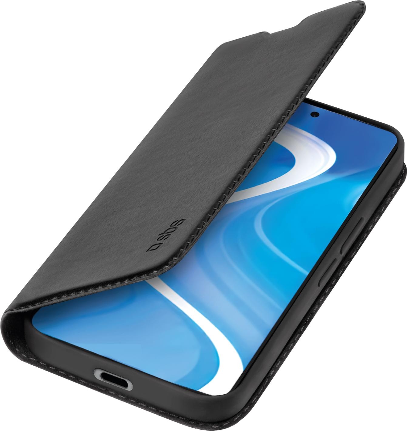 SBS Bookcase Wallet-Lite Hülle für Samsung Galaxy A54 schwarz (Galaxy A54), Smartphone Hülle, Schwarz