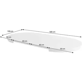 beautysofa Runder Tisch LUMI Ø 100–180 cm ausziehbar, Metallbeine, Loft-Stil, Farbe: Weiß/Weiß - Weiß