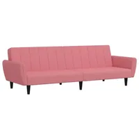 vidaXL Schlafsofa 2-Sitzer Rosa Samt