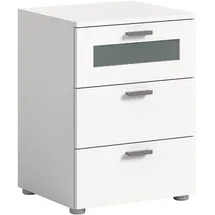 INOSIGN Nachtkonsole »Onex, Breite 45 cm, mit Glasfront im Schubkasten,vielseitig einsetzbar«, in verschiedenen Farben, Nachttisch, Nachtschrank, weiß