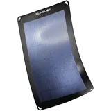 Solar Charger Outdoor, Solarmodul flexibel, Solaranlage Camping, Solar Charger wasserdicht mit leistungsstarker 6W Ladekapazität, USB Anschluss, Black