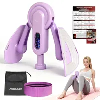 Oberschenkeltrainer, 10-100 lbs Beintrainer für Zuhause mit Widerstandsbändern & Trainingsposter, Multifunktionaler Beckenbodentrainer für Frauen & Männer, Adduktoren & Abduktoren Trainingsgerät