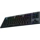 Logitech G915 X Lightspeed TKL, schwarz, LEDs RGB, GL CLICKY, USB/Bluetooth, ND (920-012756)