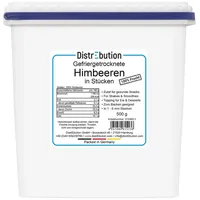 DistrEbution Trockenfrüchte Himbeeren Gefriergetrocknete Stücke, Ohne Zuckerzusatz, 500 g, Ohne Zuckerzusatz, künstliche Aromen oder Konservierungsstoffe