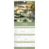 alpha edition / teneues calendars & stationery gmbh & co. kg Familienplaner Zen 2026 - Familien-Timer 19,5x45 cm - 5 Spalten - Wand-Planer - viel Platz für Eintragungen - Familienkalender - Alpha Edition