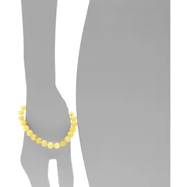 Ostsee-Schmuck Armband Kugel gelb 19 cm