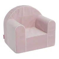 Badum Mini Kindersessel Babysessel Sessel Kinderstuhl Sofa Schaumstoff, Waschbarer Velours - Bezug, 5 schöne Farben, (Pastell rosa)