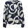 s.Oliver Gemusterte Viskosebluse mit Bindeband Blau/Mehrfarbig 34