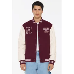 Collegejacke HARLEM SOUL Gr. S, rot (cranberry juice) Herren Jacken mit Stickerei