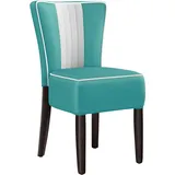 2er-Set Dinerstuhl | Leder | Türkis | Diner Stühle, American Diner Stuhl, American Stuhl