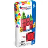 Magna-Tiles microMAGS 26-teiliges Reise-Magnetbauset - Kräftige Farben, die Original Magnetbaumarke