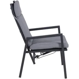 Garden Pleasure SINTRA Gartenstuhl 66 x 55 x 103 cm grau/schwarz 1 St.