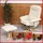 Mendler Relaxsessel M56 Kunstleder 80 x 100 x 80 cm Bordeaux mit Hocker