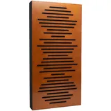 Akustikpaneele Bluetone WaveFuser PRO, Schalldämmung Akustikplatten, Akustik Diffusor Wand, Acoustic Panel, Dekorative Wandpaneele, Akustikelemente für Studio Büro Haus (Teak, 100x50x5cm)