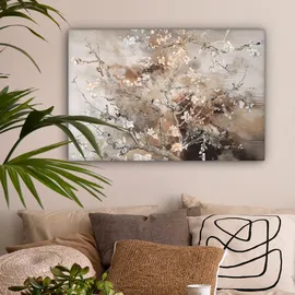 onlywow Leinwand Bilder Mandelblüte | Gr.: 90 x 60 cm