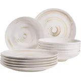 Mäser Tafelservice Derby Premium Tafelservice-Set Weiß,