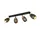 Trio Lighting Deckenleuchte 4-flammig schwarz-gold Metall
