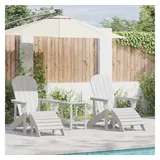 vidaXL Adirondack-Stühle Gartenstuhl 74 x 82 x 90 cm weiß 2 St.