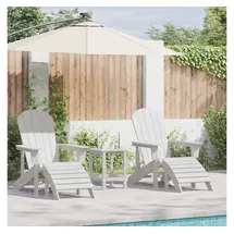 vidaXL Adirondack-Stühle Gartenstuhl 74 x 82 x 90 cm weiß 2 St.