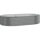 vidaXL Hochbeet Pulverbeschichteter Stahl 175 x 100 x 36 cm Grau