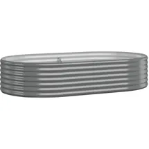 vidaXL Hochbeet Pulverbeschichteter Stahl 175 x 100 x 36 cm Grau