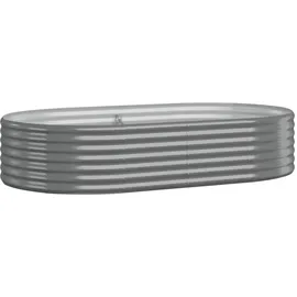 vidaXL Hochbeet Pulverbeschichteter Stahl 175 x 100 x 36 cm Grau