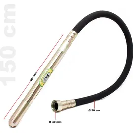 Wiltec Elektro Betonrüttler 580 W, Betonverdichter mit Ø 35 mm Rüttelflasche mit 150 cm Schlauchlänge, Flaschenrüttler mit flexibler Welle