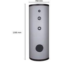 Evenes DSFI 400 414 Liter Edelstahl 2 Wärmetauscher