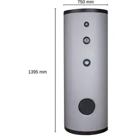 Evenes DSFI 400 414 Liter Edelstahl 2 Wärmetauscher