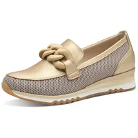 Marco Tozzi Damen Slipper mit Keilabsatz Bequem, Gold (Gold
