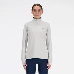 NEW BALANCE Damen Shirt Womens Training L/S Top, ASH HEATHER  (WT41150AHH), L