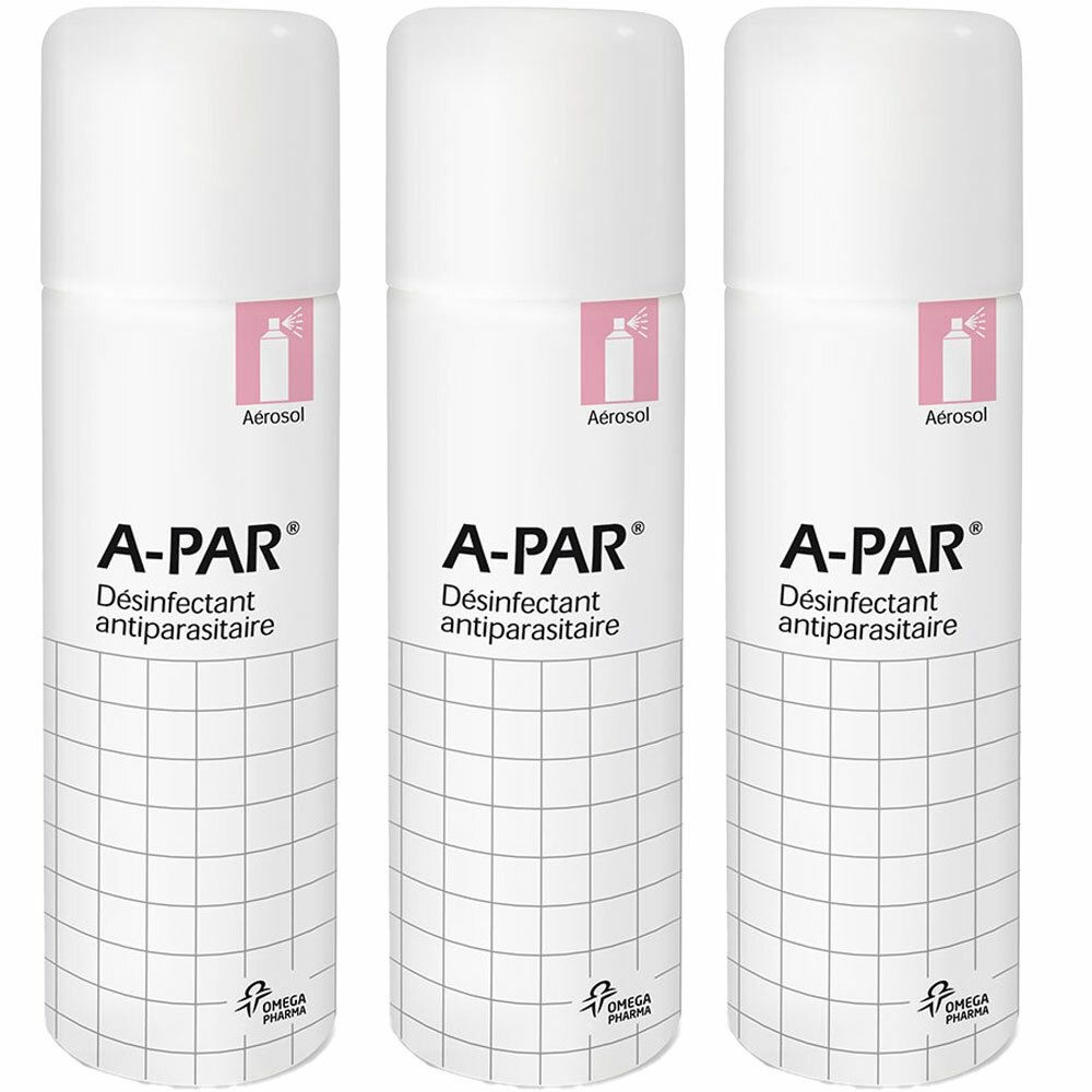 A-PAR® Désinfectant antiparasitaire 3x200 ml spray