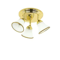 Licht-Erlebnisse Jugendstil Deckenlampe in Gold Flur Bad