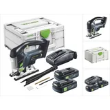 Festool CARVEX PSBC 420-Basic Akku Pendelstichsäge 18 V 120 mm Brushless + 2x Akku 3,0 Ah + Ladegerät + Systainer