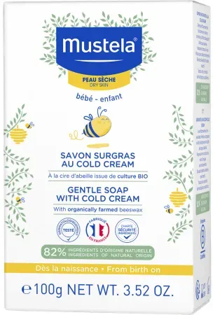 Mustela Baby-Kind Nutri-Protector Cold Cream Seife Gesicht Und Körper Trockene Haut 100g