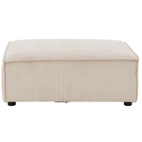 Juskys modulares Sofa Domas in Cord Beige - Ottomane - individuell kombinierbar