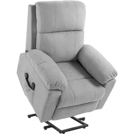 Homcom Sessel mit Aufstehhilfe Elektrisch, Relaxsessel mit Liegefunktion, Massagesessel mit Fernbedienung, Seitentasche und Fußteil,
