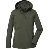 KILLTEC Damen Funktionsjacke/Outdoorjacke mit abzippbarer Kapuze KOS 42 WMN JCKT, oliv, 42,