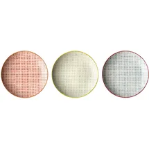 Bloomingville Carla Speiseteller 25 cm rot/grün/blau 3er Set