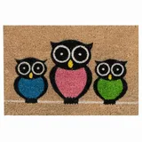 Siena Garden Siena HOME Kokosmatte Coco Owls 40x60cm, Eulen, mehrfarbig