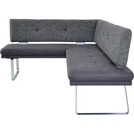 K+W Komfort & Wohnen »Giacomo II«, mit Flachstahlkufe in edelstahlfarbig lackiert, Rücken und Sitz gesteppt, Spitzkissenoptik, Abstandhalter im Rücken