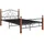 vidaXL Bettgestell Schwarz Metall 120x200 cm