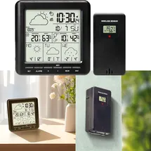 casativo WLAN-Wetterstation mit Aussensensor Schwarz 21