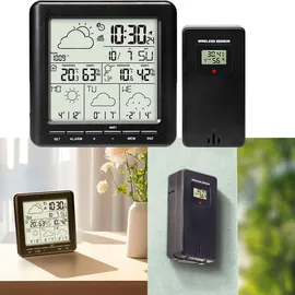 casativo WLAN-Wetterstation mit Aussensensor Schwarz 21