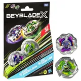 Hasbro Beyblade X Knife Shinobi 4-80HN und Keel Shark 3-80F Kreisel Dual Pack, mit X-Celerator, mit 2 Klicks zusammenbauen, Familie für spannende Battles unterm Weihnachtsbaum