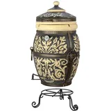Tandoor Ofen Praga – Grand Tandyr aus Schamott-Keramik | BBQ Grill & Smoker für Fleisch, Brot, Pizza, Gemüse | Outdoor-Küche Gartenkamin Tandir Tanur für Terrasse & Garten