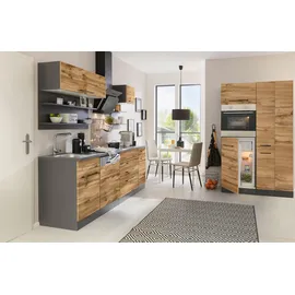 kochstation Küchenzeile KS-Tulsa 320 cm braun