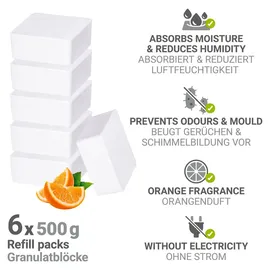 Wenko Raumentfeuchter Mod. Cube Nachfüller 500 g mit Orangenduft
